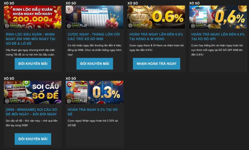 Khuyến Mãi W88 - Những Giải Thưởng Hấp Dẫn Nhất 6 Xổ Số - Đổi Vận May Mỗi Ngày